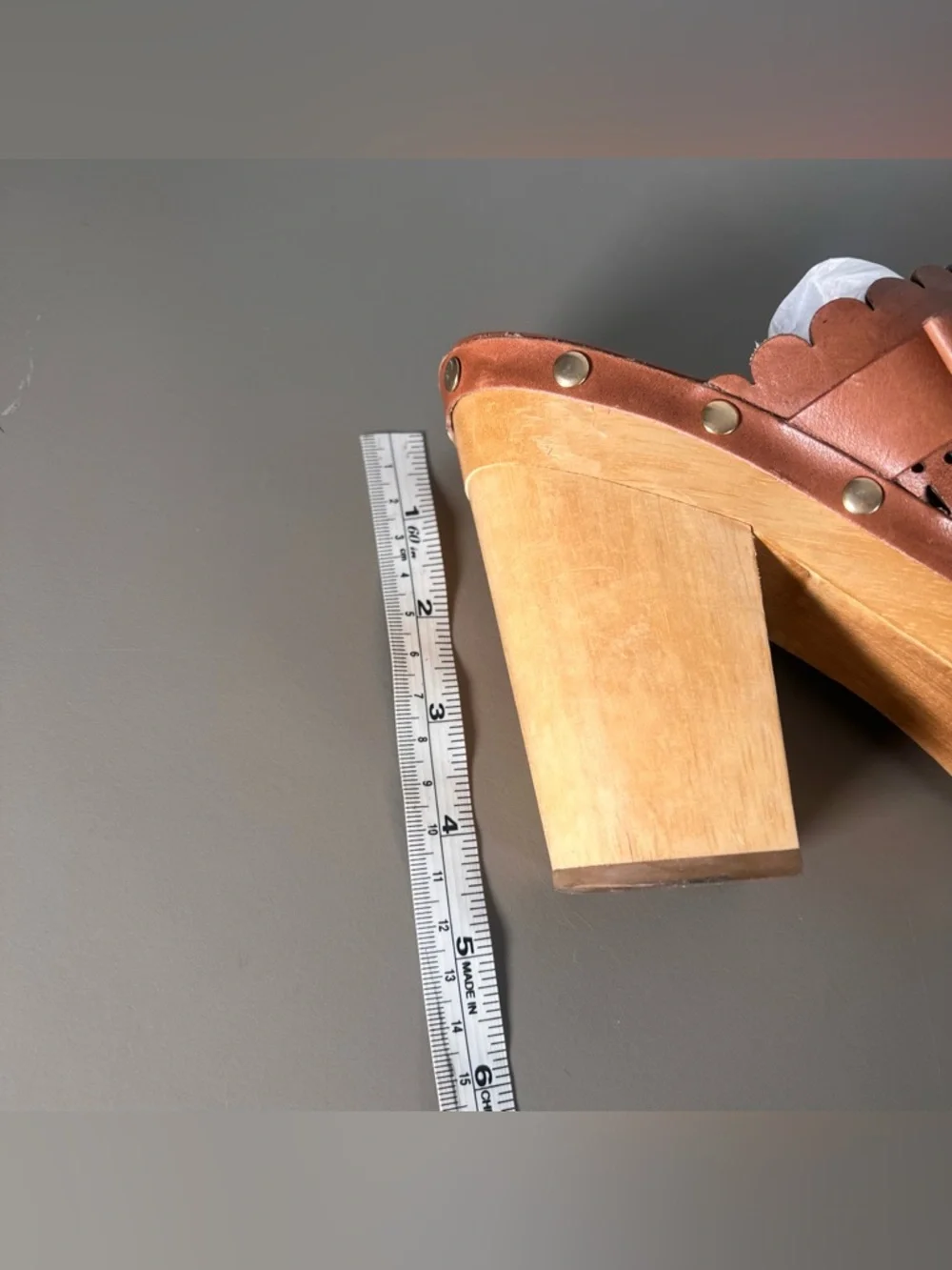 Kate Spade Cala Brown Leather Heel Clogs Women’s Size 9 - Picture 7 of 9